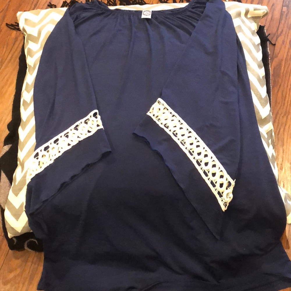 A dark blue dress!